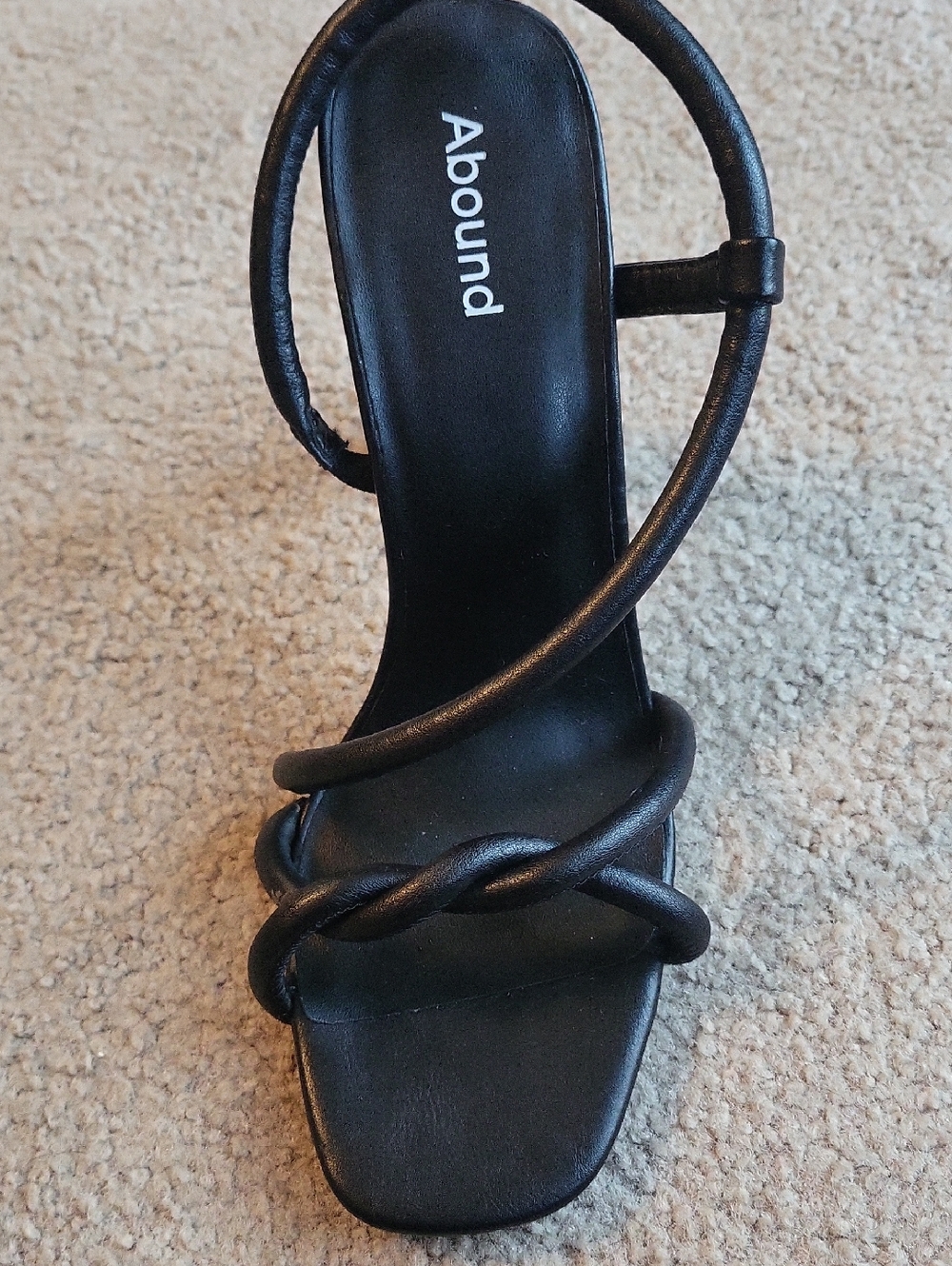 NWT-Abound Black Strappy Heeled Sandals